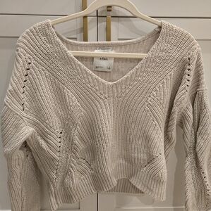 Abercrombie Women's Cream Sweater Size Small